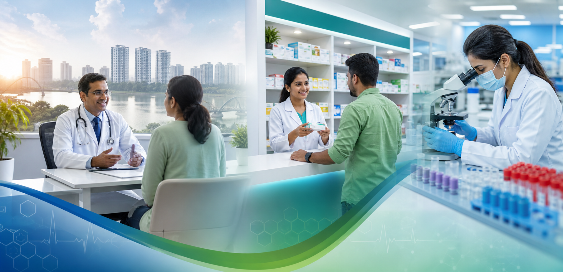 Doctor consultation, pharmacy, and lab test services